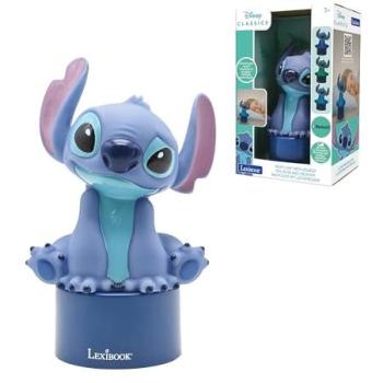 Altavoz Bluetooth con Luz Nocturna de Stitch, Cambia de Color y Funciona con Pilas