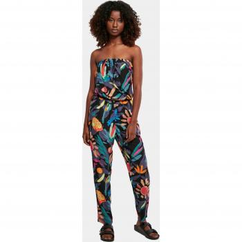 Urban Classics Women's Black Viscose Bandeau Jumpsuit