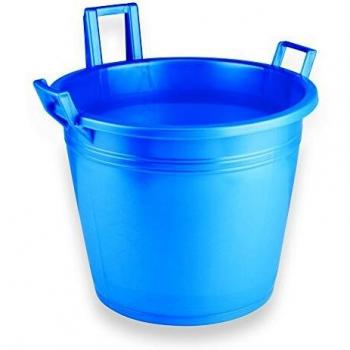 Mastello de plástico PE para alimentos de 62 litros con 3 asas, ideal para uvas y tomates
