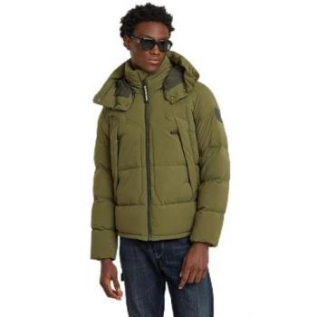 G-Star Men's G-Whistler 2.0 Hooded Down Jacket, Shadow Olive, Casual Polyester
