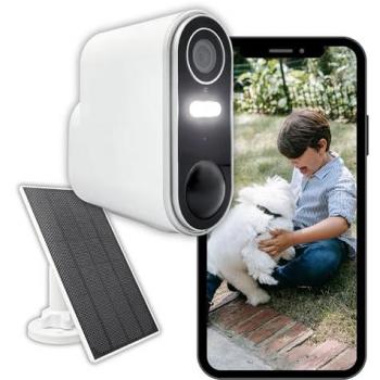Cámara de Seguridad Wi-Fi Exterior Konyks Camini Air 2 Solar con Panel Solar y Resolución 3 MP
