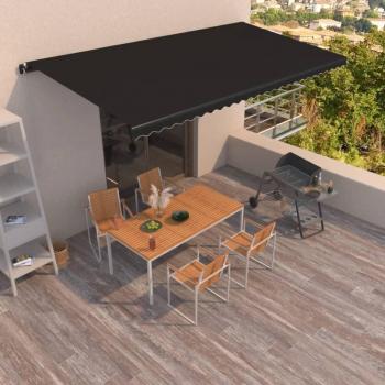 Toldo retráctil manual 600x350 cm Antracita