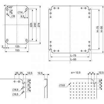 Schneider elec PUE - MCO 40 10 - Placa Montaje Perforada 1200x1000mm