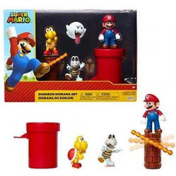 Diorama Dungeon Super Mario con 3 Figuras y 2 Accesorios Accionables