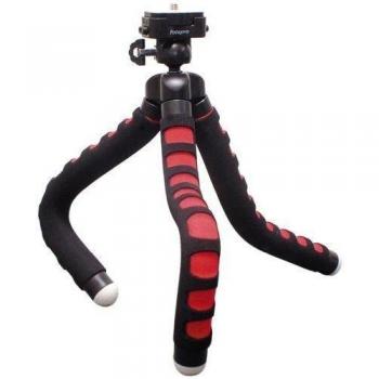 Braun Flexi 1 - Trípode Flexible para cámaras de Foto y Video, Negro y Rojo