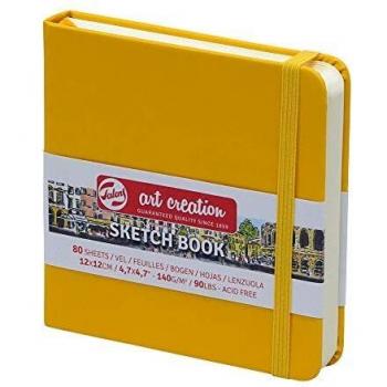 Cuaderno de bocetos Art Creation 12x12 cm - 80 hojas - 140 g/m² - amarillo dorado
