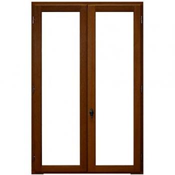 Ventana de Madera de 2 Hojas, Altura 145 cm x Anchura 80 cm, Sin Manilla