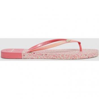 Pepe Jeans - Chanclas de mujer con tira al dedo y estampado floral en tonos primaverales.