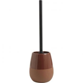 Escobillero de suelo Wilma Gedy - Terracota, diseño moderno, material cerámico, fácil limpieza, incluye escobilla y soporte