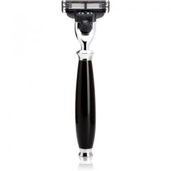 Maquinilla de Afeitar Gillette Mach3® Mühle Purist Resina Negra - Maquinilla de afeitar con cabezal Mach3, diseño elegante en resina negra, mango ergonómico, compatible con cartuchos Mach3