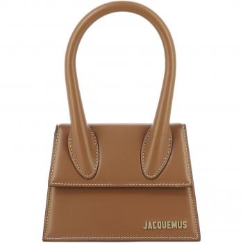 Jacquemus Women's Le Chiquito Moyen Brown Leather Top Handle Bag