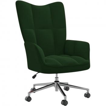 Dark Green Velvet Relaxing Chair