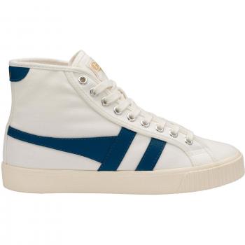 Gola Mark Cox Women's High Top Sneakers, Off White/Vintage Blue