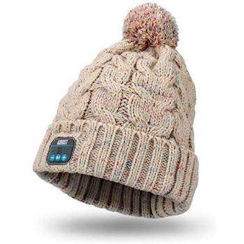 August EPA30 - Gorro Bluetooth - Beanie de invierno con Auriculares Bluetooth Estéreo, Micrófono, Sistema manos libres y batería interna recargable - Compatible con teléfonos móviles, iPhone, iPad, Portátiles, tablets, Smartphones