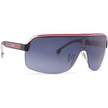 Carrera Shield Unisex Black Crystal White Red Dark Grey Gradient Sunglasses - One Size