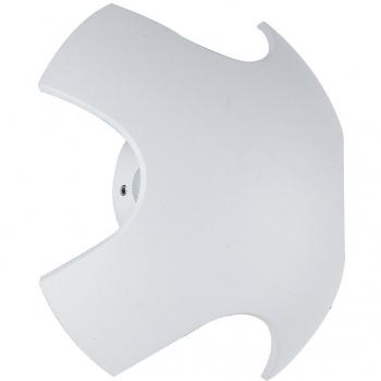 Aplique de exterior LED Ghibli de aluminio blanco, 4 luces empotradas, IP54, 520lm, 3000K, dimensiones 19.8x6.6 cm