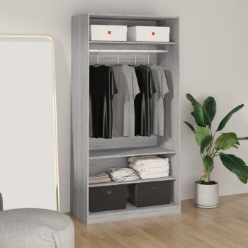 Armario de madera multicapa gris Sonoma 100x50x200 cm