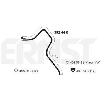 Tubo de escape trasero ERNST 392440 para MERCEDES-BENZ y VW