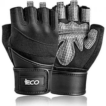 iECO Guantes Gimnasio para Hombre y Mujer, Guantes Gym Transpirable con Protección Completa de Muñeca y Palma, de Pesas, Musculación, Fitness, Ciclismo