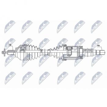 Árbol de transmisión NTY NPW-VV-138, alta resistencia y durabilidad