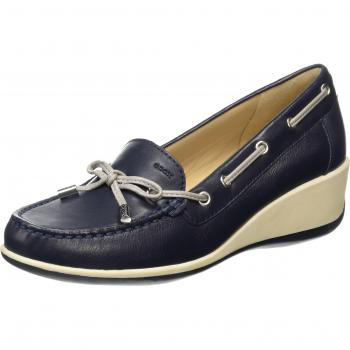 Geox D ARETHEA A Mocasines Mujer, Azul
