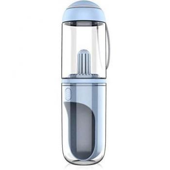 RIOGOO Botella de Agua para Perros - Dispensador de Agua liviano Botella de Silicona de Grado alimenticio para Perros y Gatos - Azul