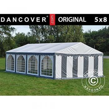 Carpa para Fiestas Original 5x8m PVC Gris/Blanco