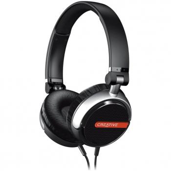 Creative Flex - Auriculares de diadema cerrados ultraligeros, color negro