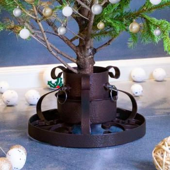 Base de árbol de Navidad de cobre envejecido 29x29x15,5 cm