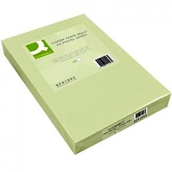 Q-Connect - Papel Color Din A4 80Gr Verde Paquete De 500 Hojas