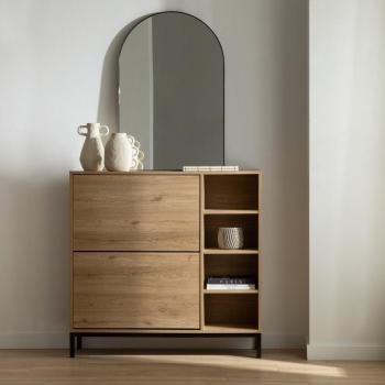 Zapatero natural Kolb efecto madera natural 30 cm x 105 cm