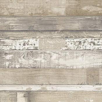 Papel de pared Homestyle Madera Vieja Marrón y Beige