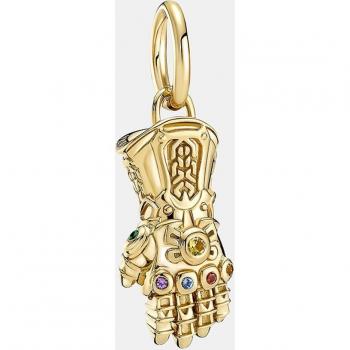 Pandora Charm Colgante Guantelete del Infinito Los Vengadores de Marvel con Recubrimiento en Oro de 14k