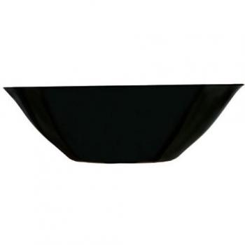 Dajar Ensaladera Carine Black de 27 cm y cristal, color negro, 27 cm