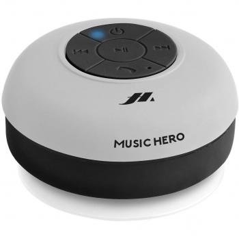 Altavoz SBS Music Hero 3W Bluetooth con Ventosa Resistente al Agua IPX4 Blanco 300 mAh