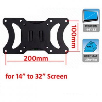 Soporte de Montaje VESA 200x100 para Televisores LCD, LED y Plasma de 10-32 con Mecanismo de Elevación y Estante Metálico