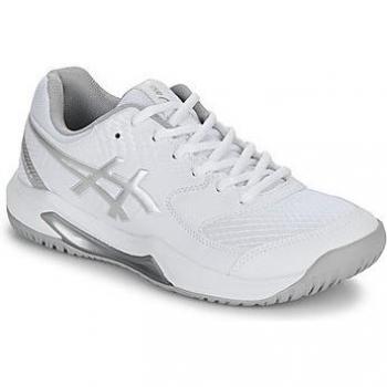 ASICS Gel-Dedicate 8 Zapatilla de Tenis para Todas las Superficies para Mujeres - Blanco, Plateado