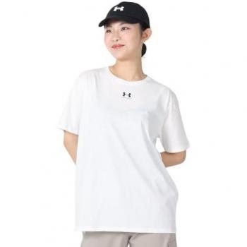 Under Armour Women's Essential Oversize Short Sleeve T-Shirt, White/Black, XL