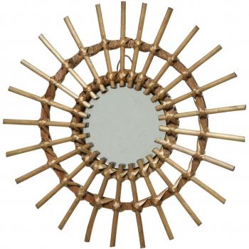 Espejo de Mimbre Decorativo ø40x2,5cm