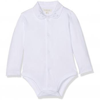 Gocco Body Cuello Bordado, Unisex Bebé, Azul Claro, 6-9