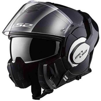 LS2, casco de moto modular VALIANT negro, M