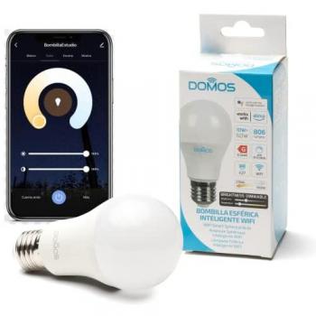 Bombilla Inteligente LED Domos DOML-A60 10W E27 Wifi Regulable y Programable Compatible con Alexa y Google Assistant