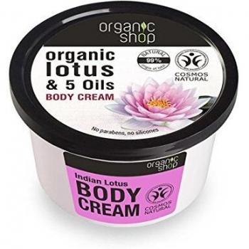 Organic Shop Indian Lotus and 5 Oils Body Cream, 250 ml