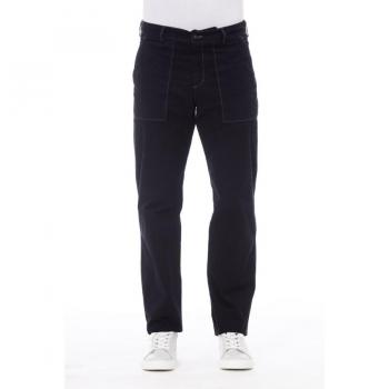 Alpha Studio Men's Straight Trousers - Italian Cotton - 100% Cotton - 4 Pockets - Size: 2XL