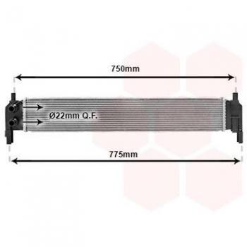Radiador de refrigeración del motor VAN WEZEL 58012703