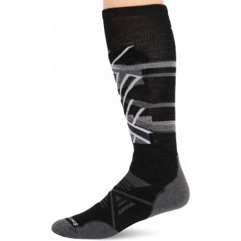 SmartWool PhD Ski Medium Pattern Calcetín, Unisex Adulto, Negro