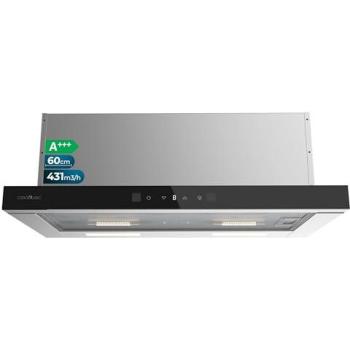 Campana Extractora Telescópica Cecotec Bolero Flux TLT 604400 60cm Cristal Negro A+++ Succión 431,2m³/h Bajo Consumo Motor DC Control Táctil y Movimiento Manual