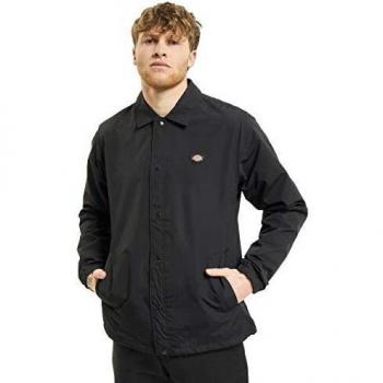 Dickies Men's Oakport Coach Jacket - Black, Size Medium