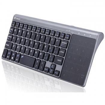 Teclado inalámbrico Tracer TRAKLA46934 Plateado Negro/Gris con panel táctil, tecnología 2.4 GHz