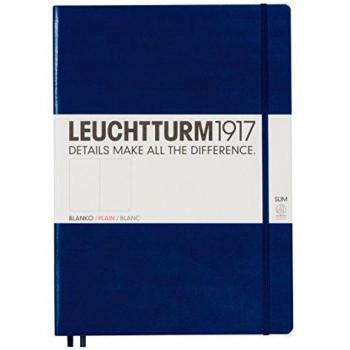 Cuaderno Leuchtturm1917 A4 Slim Tapa Dura Liso 123 Páginas Numeradas Azul Marino